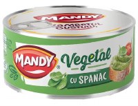 Mandy Foods Vegetable Pate with Spinach Vegetal cu Spanac 120g Mandy Foods Vegetable Pate with Spinach Vegetal cu Spanac 120g