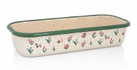 Metalac White Baking Tray for Bread with Flower Design 30 cm Diameter