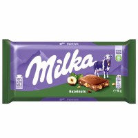 Milka Alpine Milk Chocolate with Hazelnuts 90g
