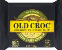 Old Croc Australian Extra Sharp Cheddar Cheese 198g R Old Croc Australian Extra Sharp Cheddar Cheese 198g R
