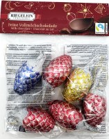 Riegelein Confiserie Milk Chocolate Christmas Cones 75g