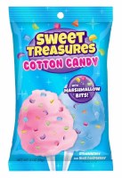 Sweet Treasures Strawberry and Blue Raspberry Cotton Candy with Marshmallow Bits 85g
