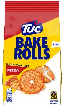 Tuc Bake Rolls Pizza Flavored Bread Crackers 80g