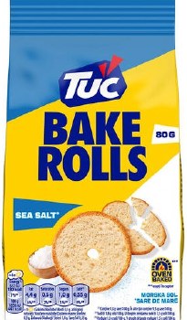 Tuc Bake Rolls Sea Salted Bread Crackers 80g