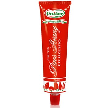Univer Csipos Piros Arany Red Gold Hot Paprika Cream in Tube 160g