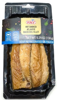Vici Hot Smoked Atlantic Mackerel Fillet 150g F