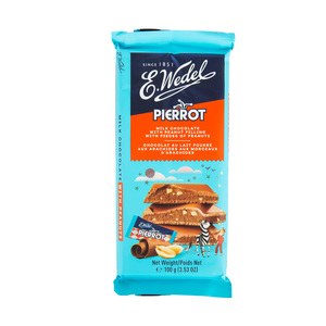 E. Wedel Pierrot Milk Chocolate with Peanut Filling and Pieces 90g