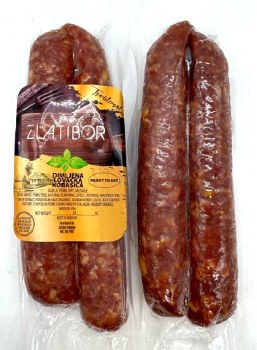 Zlatibor Smoked Hunter Sausage Dimljena Lovacka Kobasica Approx 1 lb PLU 140 F