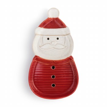 DEMDACO SNOW DAY SANTA DIVIDED DISH
