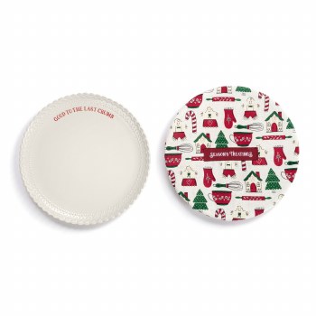 DEMDACO CHRISTMAS COOKIE PLATE &amp; COVER