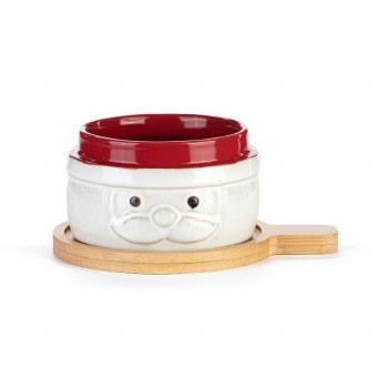 DEMDACO SNOW DAY SANTA BOWL/BOARD SET