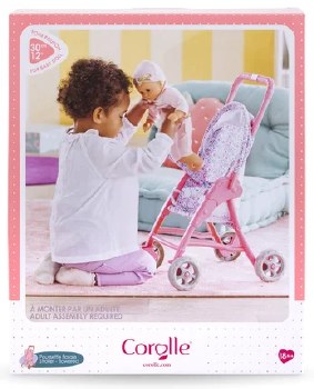 COROLLE 12" DOLL STROLLER FLOWERED