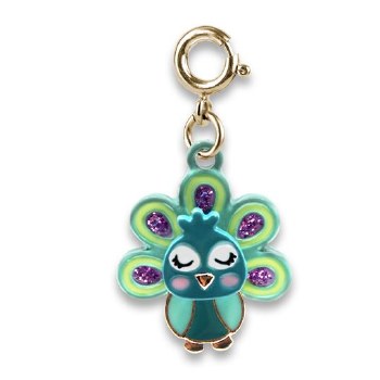 CHARM IT! CHARM GOLD SWIVEL PEACOCK