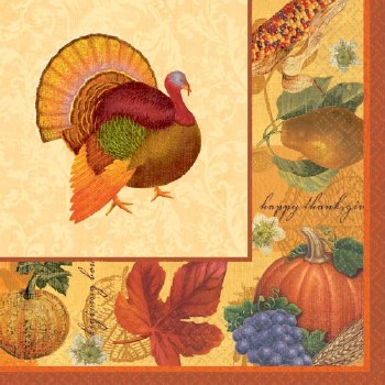 16ct NAPKIN THANKSGIVING SCRAPBOOK LUNCH