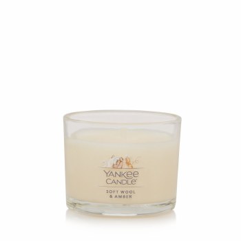 YANKEE MINI SINGLE SOFT WOOL &amp; AMBER