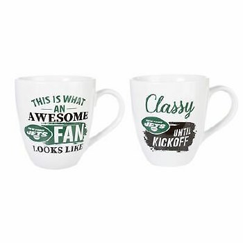 17oz COFFEE CUP GIFTSET NY JETS