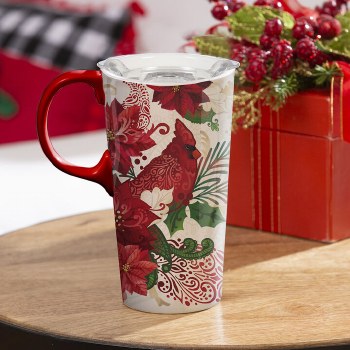 EVERGREEN CERAMIC TRAVEL CUP CARDINAL