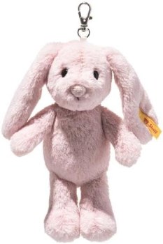 STEIFF HOPPIE RABBIT KEYCHAIN LIHGT PINK