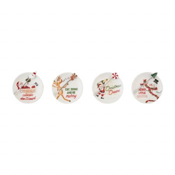 MUD PIE TAPAS PLATE/FORK SANTA