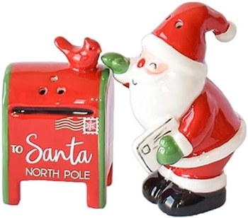 GANZ SANTA'S MAILBOX SALT &amp; PEPPER SET