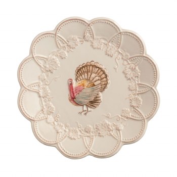 MUD PIE TURKEY GATHER SALAD PLATE