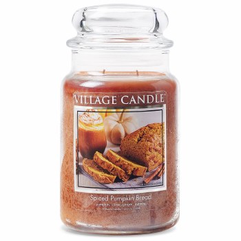 VILLAGE CANDLE LG JAR SP PUMPKIN BREAD