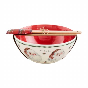 MUDPIE VINTAGE SANTA MIXING BOWL SET