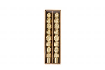 MUDPIE GOLD PUMPKIN TAPER CANDLE