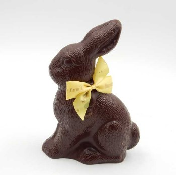BROMILOW'S 9oz DARK CHOC SITTING BUNNY