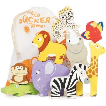LE TOY VAN AFRICAN STACKING ANIMALS