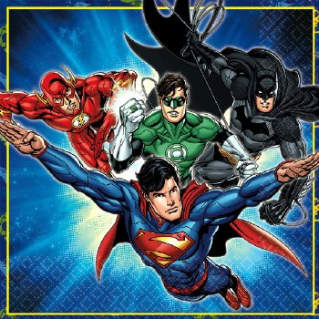 LUNCHEON NAPKINS 16ct JUSTICE LEAGUE