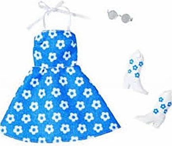 BARBIE COMPLETE LOOKS OUTFIT BLUE FLORAL
