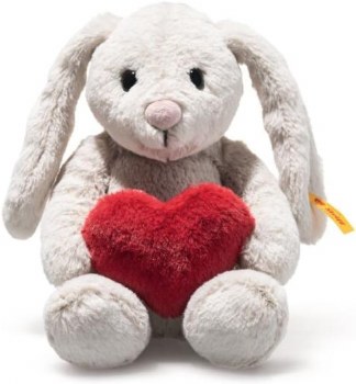 STEIFF HOPPIE LIGHT GREY RABBIT LOVE