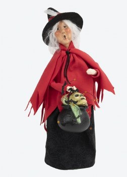 BYERS' CHOICE WITCH W/CAULDRON