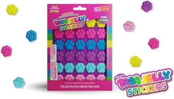 TABA JELLY PAW PRINT STICKERS 30CT