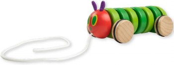 VERY HUNGRY CATERPILLAR WOOD PULL TOY