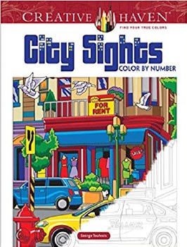 DOVER CITY SIGHTS COLOR BY NUMBER BOOK