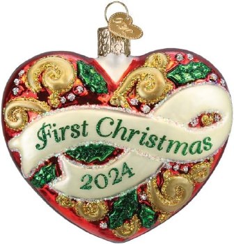 OLD WORLD CHRISTMAS 2024 1ST XMAS HEART