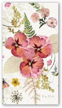MICHEL GUEST TOWELS PRESSED FLOWERS