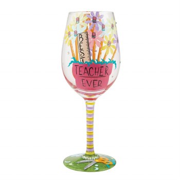 LOLITA WINE GLASS BEST TEACHER EVER