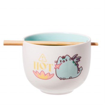 PUSHEEN HOT! RAMEN BOWL &amp; CHOPSTICK