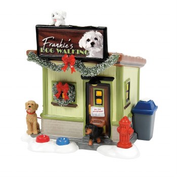 D56 SNOW VILLAGE FRANKIE'S DOG WALKING