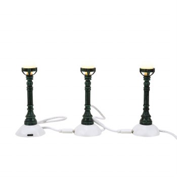 D56 VILLAGE COPPER LAMP POST SET/3