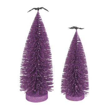 D56 HALLOWEEN GONE BATTY TREE SET/2