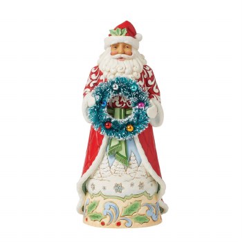 HEARTWOOD CREEK SANTA W/SISAL WREATH