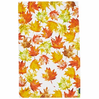 MICHEL &amp; CO TEA TOWEL FALL LEAVES