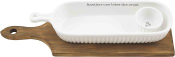 MUD PIE BREAD BAKER &amp; WOOD BOARD EXC