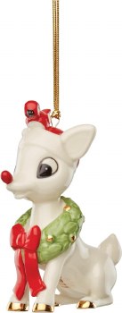LENOX ORNAMENT RUDOLPH &amp; CARDINAL