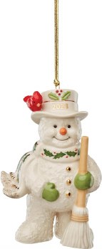 LENOX ORNAMENT 2023 SNOWMAN W/BROOM