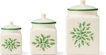 LENOX HOLIDAY 3PC CANISTER SET